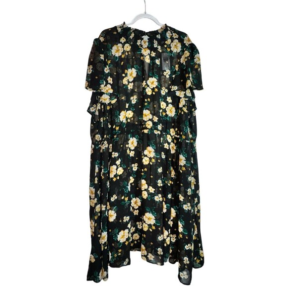 Torrid Mini chiffon Smocked Floral Dress-Sheer Sz 6X - Picture 1 of 9